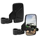 UTV Side Mirrors For 1.6" - 2" Roll Cage Bar, UTV Mirrors Compatible with with Polaris RZR/Can Am Maverick/Kawasaki Mule/Honda Pioneer/Yamaha Rhino/SXS/YXZ/Zforce, Shatter-Proof Tempered Glass