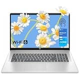 HP 17.3" Touchscreen Laptop, Intel Core i3-N305, 32GB RAM, 128GB eMMC + 1TB SSD, Numeric Keypad, Webcam, HDMI, Wi-Fi 6, Windows 11 Home, Silver