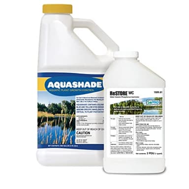 Proactive Pond Beautification Bundle - Prevent Algae Growth, Restore Nutrient Balance & Elevate Visual Appeal (Aquashade + Restore WC)