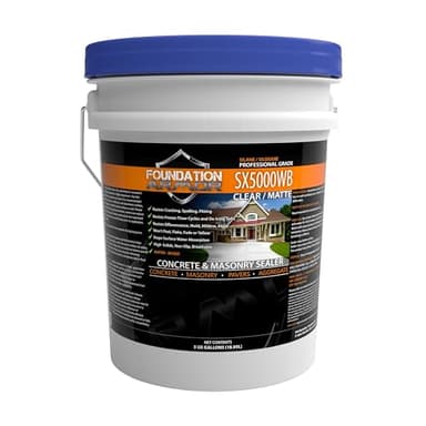 Armor SX5000 WB Natural-Look Penetrating Water-Based Silane Siloxane Concrete Sealer for Concrete, Brick, Pavers, and Natural Stone - 5 Gallon