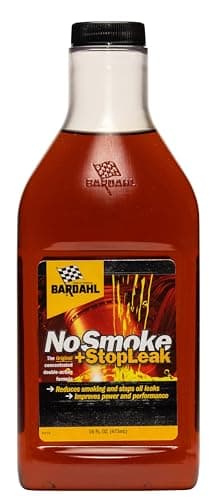Bardahl 2117 NoSmoke + StopLeak Motor Oil Additive - Treatment for Oil Burning & Excessive Exhaust Smoke - Engine Oil Leak Sealer - Stop Smoke & Quiet Noisy Engines While Restoring Engines - 16 fl oz