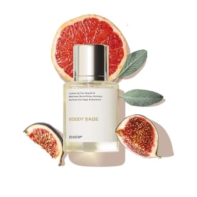 Dossier - Woody Sage - Eau de Parfum - Inspired by J.Malone's Wood Sage & Sea Salt - Perfume Luxury - Pure Infused - Paraben Free - Vegan - For Women Men Unisex - Fragrance 1,70z (Spray 50ml)