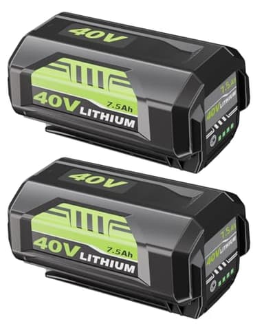ULATI 2Packs Replacement for Ryobi 40V Battery 7.5Ah Compatible with 40v Lithium Battery OP40401 OP4026 OP40261 OP4050 OP40601 Compatible with Ryobi Battery 40V Cordless Power Tools (Green)