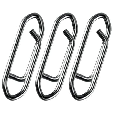 Alwonder 50PCS Fishing Power Speed Clips, High Strength Stainless Steel Speed Clip for Fishing Lure Quick Change, Freshwater Saltwater Crankbait Popper Lures Quick Snap Connector Tackle-25LB