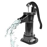 iMeshbean Modern Black Cast Iron Manual Well Water Pump, Max Lift 25 FT - 21434#