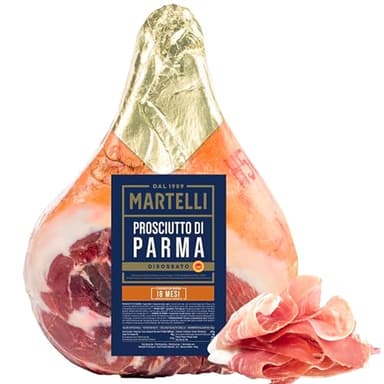 Prosciutto di Parma – Protected Designation of Origin (approx 18 lbs) Whole Ham Boneless MARTELLI, Minimum 18 Months Aged, Product of Italy