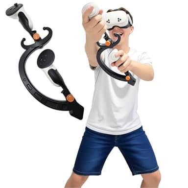 VR 2 Handed Sword for Meta Quest 3/Quest 2/Quest 3S Immersive Accessories for Blade & Sorcery VR Sword Fighting Games (Black)