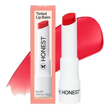 Honest Beauty Moisturizing Vegan Tinted Lip Balm, Antioxidant-Rich Acai Extracts, Avocado Oil Paraben-Free, Cruelty-Free, Blood Orange