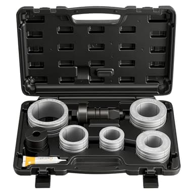 VEVOR Exhaust Pipe Expander Tool Kit, 1-5/8" to 4-1/4" Exhaust Pipe Stretcher, Muffler Pipes Spreader with 7 Heavy-Duty Collects & Storage Case, Automotive Car Tool Kit for Tailpipes Tubes