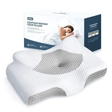Osteo Cervical Pillow for Neck Pain Relief, Hollow Design Odorless Memory Foam Pillows with Cooling Case, Adjustable Orthopedic Bed Pillow for Sleeping, Support for Side Back Sleepers
