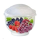 WalterDrake Lettuce KeeperTM - Lettuce Crisper Salad Keeper Container Keeps your Salads and Vegetables Crisp and Fresh- 7" X 8" (brown) (1) (1)