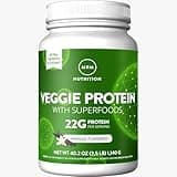 MRM - Veggie Protein Powder, Protein Source for Vegans, Gluten-Free & Preservative-Free, Non-GMO Verified - Vanilla - 2.5 lbs