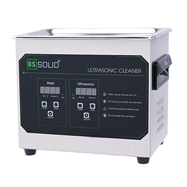 U.S. Solid Ultrasonic Cleaner, 40 KHz Stainless Steel Ultrasonic Cleaning Machine with Digital Timer and Heater for Industrial and Jewelry, 176?, FCC,CE,RoHS (3L)