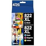 822XL Ink Cartridges Remanufactured Replacement for Epson 822 Ink Cartridges for Epson 822XL Ink Cartridges Combo Pack to Use for Epson Workforce Pro WF-3820 WF-4820 WF-4830 WF-3823 WF-4834 (4 Pack)