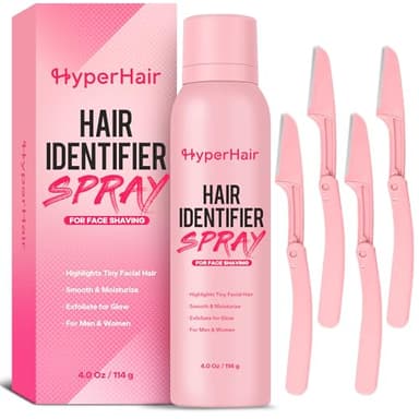HyperHair Hair Identifier Spray for Face Shaving, Moisturizing and Skin Care Dermaplane Sprays, Dermaplane Kit, Hair Identifier Spray for Face Dermaplaning, Suitable for All Skin Types