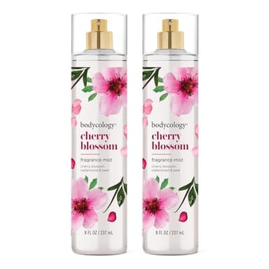 Bodycology Long-Lasting Fragrance Body Mist, Cherry Blossom, 8 fl oz (Pack of 2)