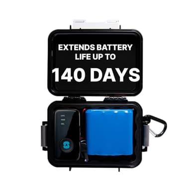 Spytec GPS Tracker with Up to 140 Day Extended Weatherproof Heavy Duty Magnetic Battery Case for Cars, Trucks, Business Vehicles - Unlimited US & Worldwide Real-Time Tracking App - Plan Needed