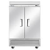 Frigos FG-RF-2D 54" Solid 2 Door Reach-In Commercial Refrigerator 47 Cu Ft - Stainless Steel Exterior ETL Certified with LED Lighting - 1/5 HP Compressor Commercial Storage Capacity Included Liftgate