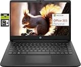 HP 14 Premium HD Portable Laptop Computer Students Business, Quad-Core Intel Celeron Processor, 16GB RAM, 256GB Storage(128GB eMMC+128GB Ghost Manta SD Card), 1 Year Office 365, HDMI, Win 11