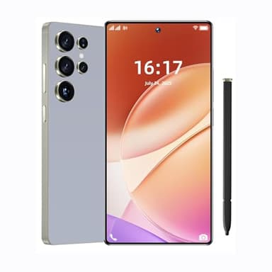 FNCOCO S25U 5G Unlocked Cell Phones, Build in Pen,16GB+512GB Octa Core Smartphone, Android 16 Phone, 108MP Zoom Camera, 6.9“ HD +120 Hz Screen, 7000mAh Battery, Dual SIM, Face Unlock, GPS-Blue