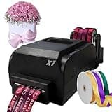 ddingsmafosee Digital Satin Ribbon Printing Machine,DIY Ribbon Printer,with Ribbon Holder,Printing Resolution: 200 DPI,for Weddings/Parties/Birthdays/Various Festivals/Home Decoration,fourrow