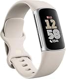Fitbit Charge 6 Activity Tracker Heart Rate Monitoring, 7-Day Battery, Integrated Google Apps, Maps & Wallet, in-Depth Health Insights, Activity & Sleep Analysis, Porcelain/Silver Aluminium