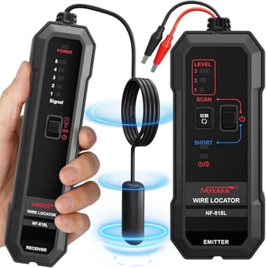 SZJMS Underground Wire Locator, Underground Cable Locator for Pet Fence Buried Sprinkler Valve, Cable Tester for Locating Irrigation Tone Generator Kit, Electrical Underground Wire Tracer