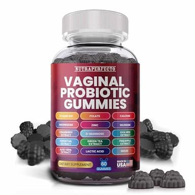 NutraPerfecto Vaginal Probiotic Gummies for Women – BV & Yeast Infection Support, pH Balance, Cranberry & D-Mannose, Feminine Health, Urinary & Vaginal Flora Care