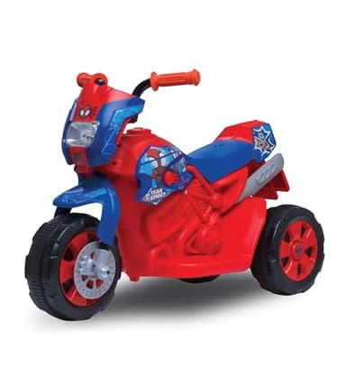 Kid Trax 6V Marvel Spiderman Disney Junior Toddler Bike - Ride On Toys, Kids Bike, Outdoor Toys, Tricycle, Bikes, Marvel Toys, Trike, Max Speed 1.5mph, 18-36 Months, Max Weight of 44Lbs, Red & Blue