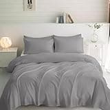 Kotton Culture 100% Natural Cotton Duvet Cover Set - Duvet Cover with Zipper Closure and Pillow Shams - Cooling, Breathable, Soft 3-Piece Bedding Set (King, Silver Grey)