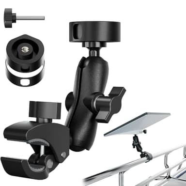 FIUTY for 2026/2025 Starlink Mini Clamp Mount and 2024 Pipe Adapters, Born for Starlink Mini Pipe Adapter and Flat Mount for RV/Pole/Yacht/Camper/Guardrails, 2 in 1 Design