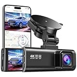REDTIGER Dash Cam for Cars,4K UHD 2160P Car Camera Front, Wi-Fi GPS,3.18" LCD Screen,Night Vision,170° Wide Angle,WDR,24H Parking Monitor, G Sensor, Support 256GB Max(F7NS)