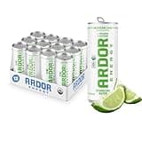 ARDOR ENERGY Sparkling Water Mexican Lime 12 pack with 100mg Organic Caffeine from Green Tea & 200mg Organic L-Theanine (Focus & Calm). No Sugar. No Calories. Vegan. Gluten Free.