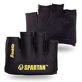 Franklin Sports Spartan Race Minimalist Premium OCR Glove Pair, Black/Gold - Adult Small