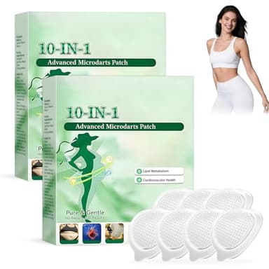 weispo Moringa 10-in-1 Nano Microdarts Patch,10-in-1 Nano Microdarts Patch,10-in-1 Natural Body Patches for Women and Men, Gentle Formula for All Skin,2 Boxes