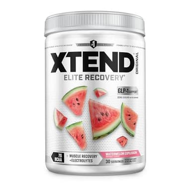 Xtend Original BCAA Powder, 7g BCAAs and 2.5g L-Glutamine for Muscle Recovery Hydration and Lean Muscle, Sugar Free Intra and Post Workout Drink with Electrolytes, Watermelon Explosion, 30 Servings