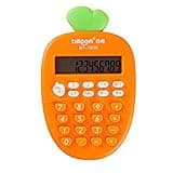 Desktop Calculator 12 Digit, Kawaii Mini Calculator Cute Carrot Portable Small Basic Students Calculators for Home Office Supplies