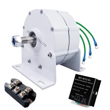 HENGJINGTR 220v,﻿12000W 110V/ 220V Portable Permanent Magnet Electric Motor, Maglev Generator DIY AC Alternator Permanent Magnet Motor (with Base)
