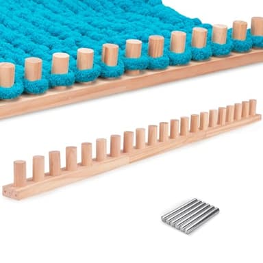 LITURTOO 42" Chunky Blanket Loom - Loom for DIY Throw Blankets, Adjustable Size Hand Knitting Yarn Chunky,No Needles Required,Beginner Friendly Yarn Craft