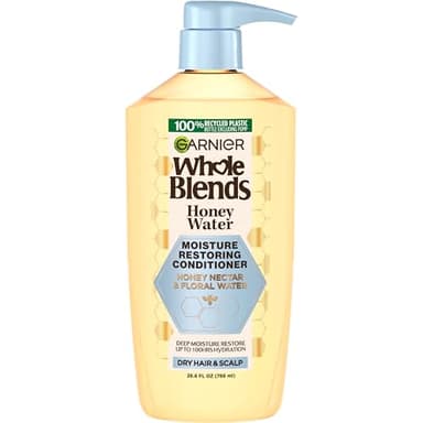 Garnier Whole Blends Honey Water Moisture Restoring Conditioner, Hair Care for Dry Hair and Dry Scalp with Honey Nectar and Floral Water, 26.6 Fl Oz