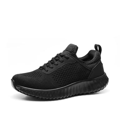 Bruno Marc Women's Non Slip Work Shoes Walking Black & Lightweight Food Service Chef Kitchen Restaurant Resistant Sneakers,Size 8,All Black,BWUMFO2501