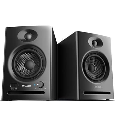 Ortizan C7 Dual-Mode 2.0 Studio Monitors, Active Monitor Speakers for Near Field Music Production, Bluetooth 5.3 Wireless Computer PC Monitor Gaming Bookshelf Speakers(Pair, Black)