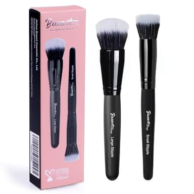 Bueart Design Domed Stipple Makeup Brush with Small Stipple Makeup Brush For lightly applies and blends face powders, liquid blush and creams foundation. M11