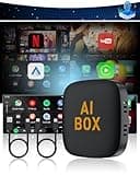5 in 1 Wireless CarPlay Adapter and Android Auto Adapter Support Netflix/YouTube - CarPlay Ai Box Convert CarPlay Dongle TF Card/U Disk Magic Link for OEM Wired CarPlay/Android Auto Cars