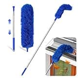 Gutter Cleaning Tools from The Ground Gutter Cleaning Tools Pole Blue Roofing Tool Rain Gutter Guard Cleaner Tool, Easy Remove Leaves and Debris from The Ground New (Blue)