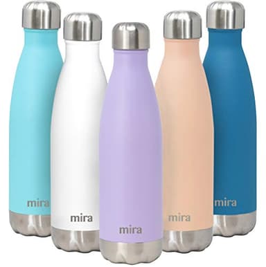 MIRA 17 oz Insulated Water Bottle - Stainless Steel Cola Shape Thermo - Double Wall Hot & Cold Flask (24Hr Cold/12Hr Hot) - Lavender Violet