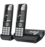 Gigaset Comfort 552A Duo - 2 Cordless Phones - Answering Machine - Made in Germany - Elegant Design - Hands-Free Mode - Comfort Call Protection - Big Phone Book, Titanium-Black