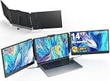 APILDELLA 14’’ Triple Laptop Screen Extender, 1080P FHD Portable Dual Monitor for Laptop USB C HDMI, Plug-Play Laptop Monitor Extender for Triple Display for Mac/Windows, Fit 13”-17.3” Laptops