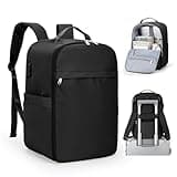 WEPLAN United Airlines Approved Personal Item Travel Bag, Underseat 20L Carry on Backpack, Waterproof Cabin Luggage Bag, mochila de viaje, Frontier Airlines Personal Item Bag, black