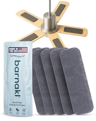Barnakl Ultra Fresh Ceiling Fan Filters | Made with Zeolite and Coconut Shell Carbon to Trap Odors and Airborne Contaminants | Odorless, Fits All Ceiling Fans (3-Pack)